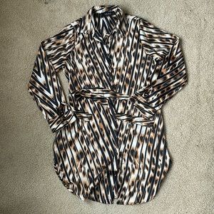 Button down leapord dress